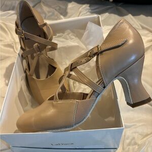 LaDuca beige soft sole dance shoes